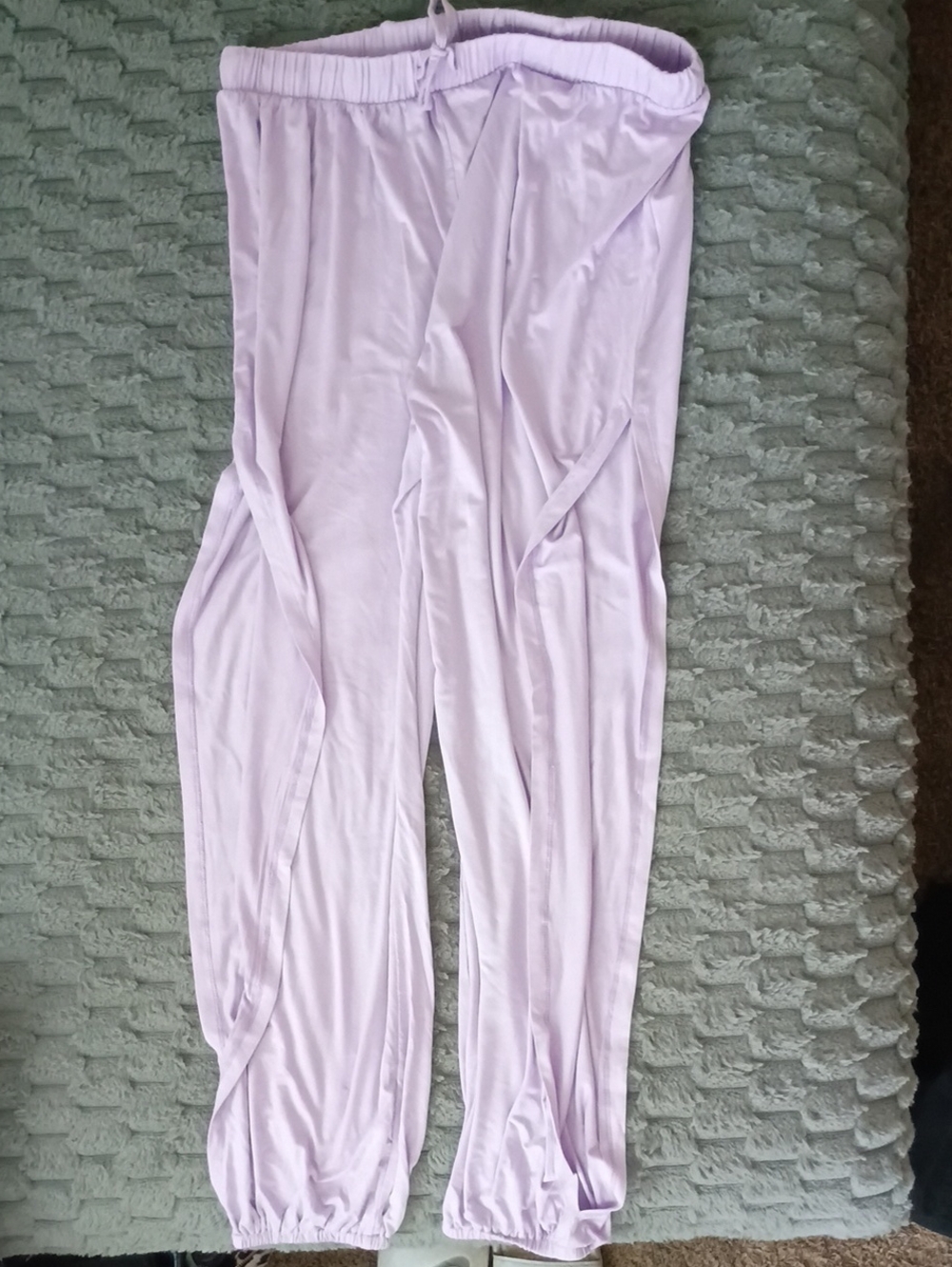 Women's Lilac Lounge Pants With Slits On The Legs - Lightweight Soft Fit